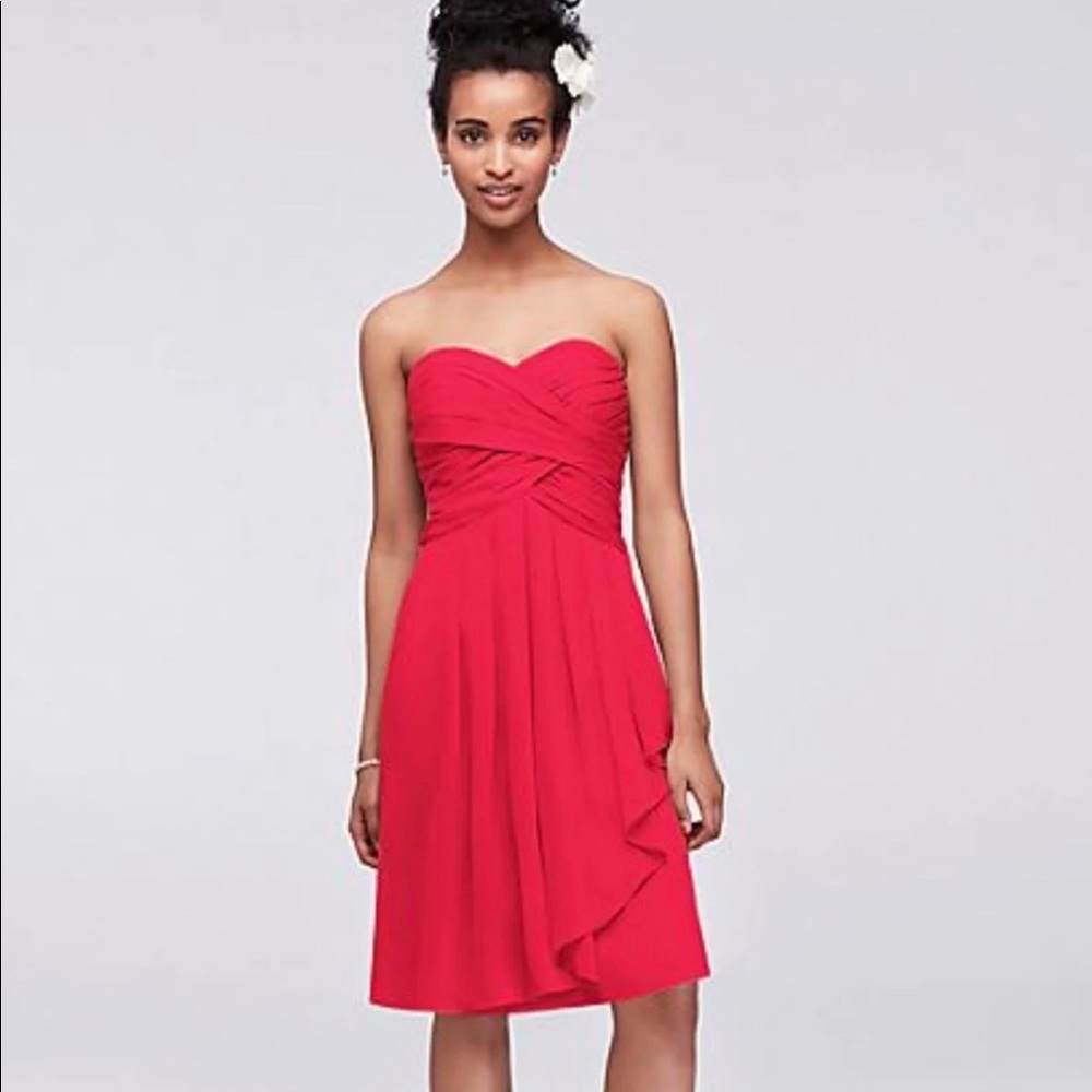David’s Bridal Sweetheart Chiffon Dress